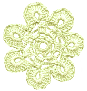 花の編み物アイコン素材18