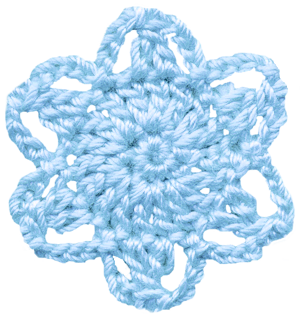 花の編み物アイコン素材6