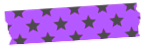 星柄のテープアイコン57 紫×黒星